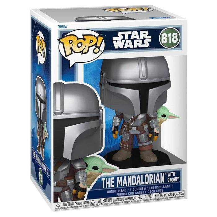 Funko Pop! Star Wars: The Mandalorian with Grogu Bobblehead Figure #818