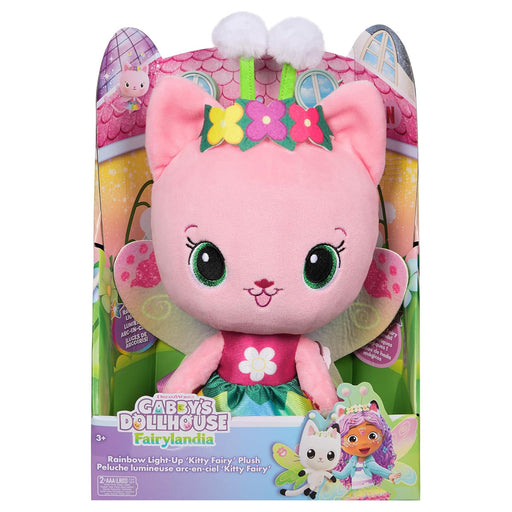 Gabby's Dollhouse Fairylandia Rainbow Light-Up Kitty Fairy Plush
