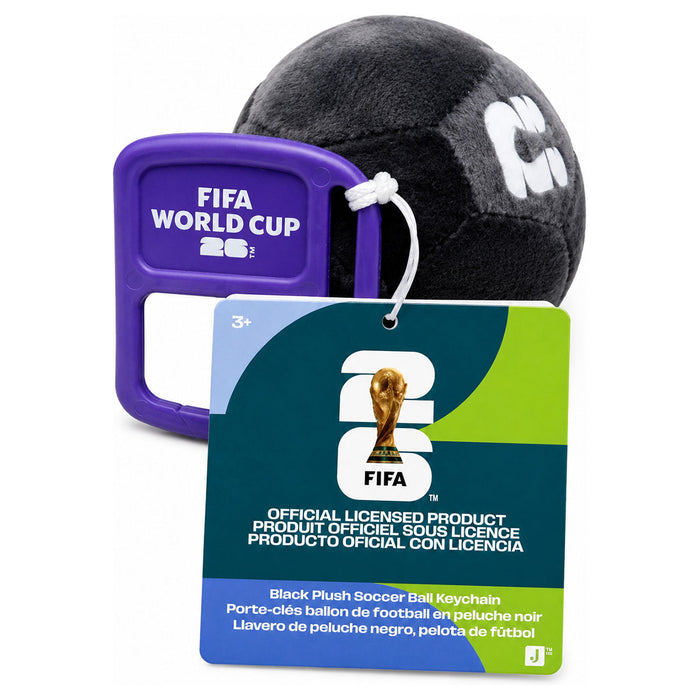 FIFA 26 Black Plush Soccer Ball Keychain