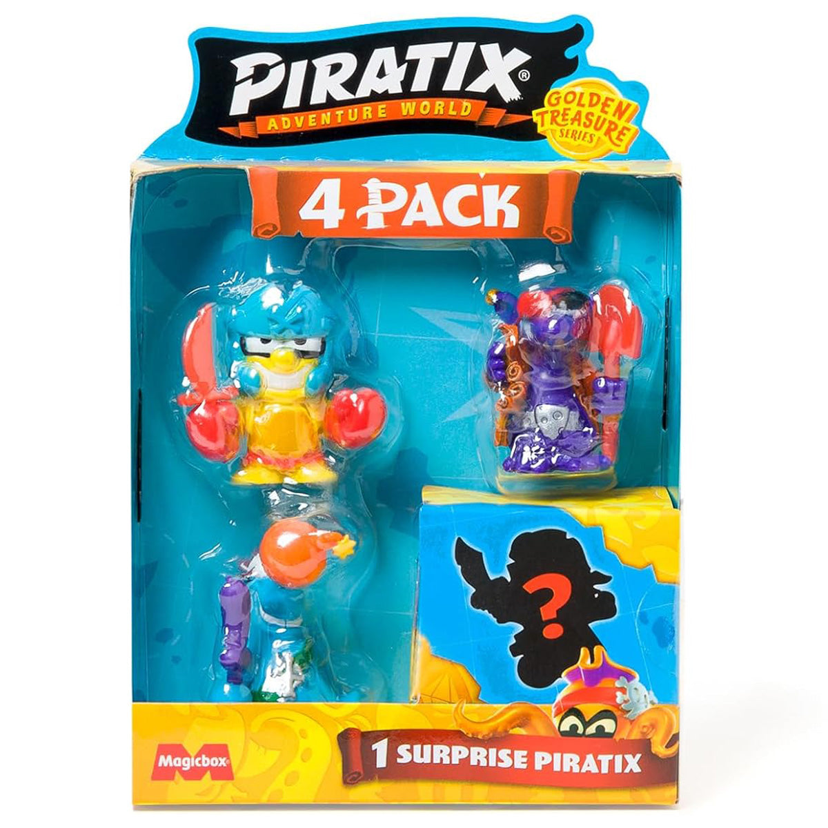 PIRATIX Gold Pack – Serie Golden Treasure: Equipaggio The Show Band Con Capitano Tina Thunder, 5 Personaggi Sorpresa E Tesoro Esclusivo