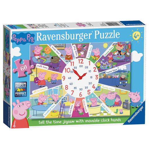 Ravensburger Peppa Pig Tell the Time Clock 60 Piece Jigsaw Puzzle