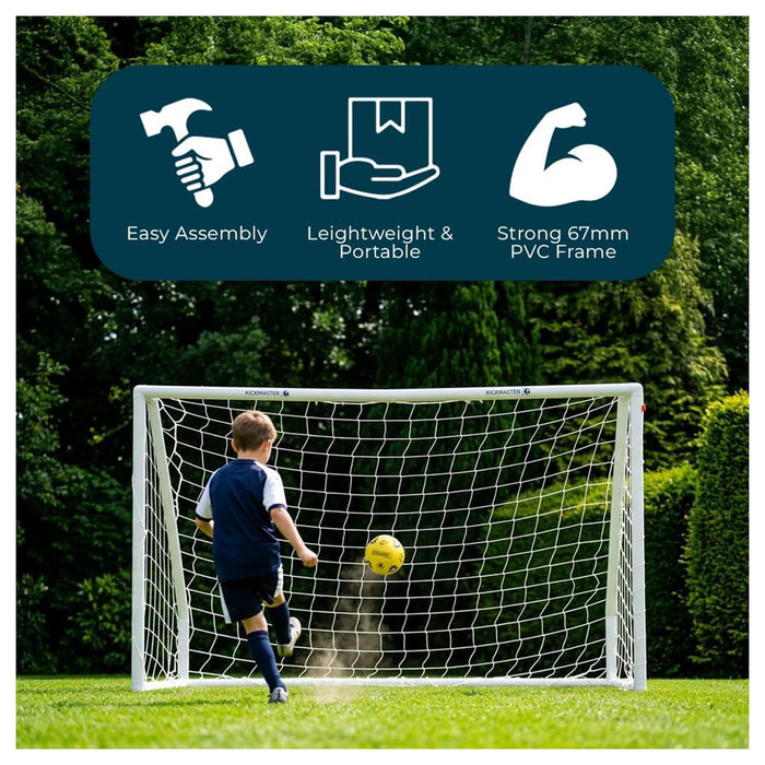 Kickmaster 6ft Football Goal 67mm UPVC Frame