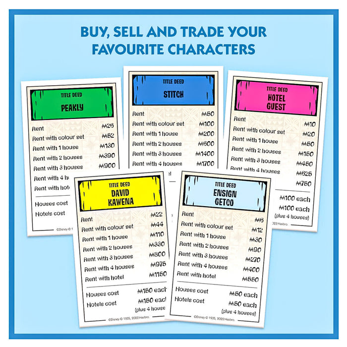 Monopoly Board Game Disney's Lilo & Stitch Edition