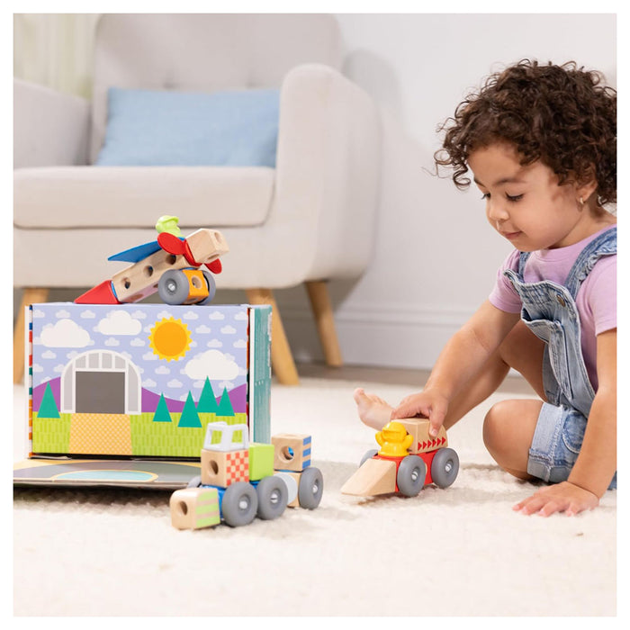 Melissa & Doug Blockables Vehicles Building Set