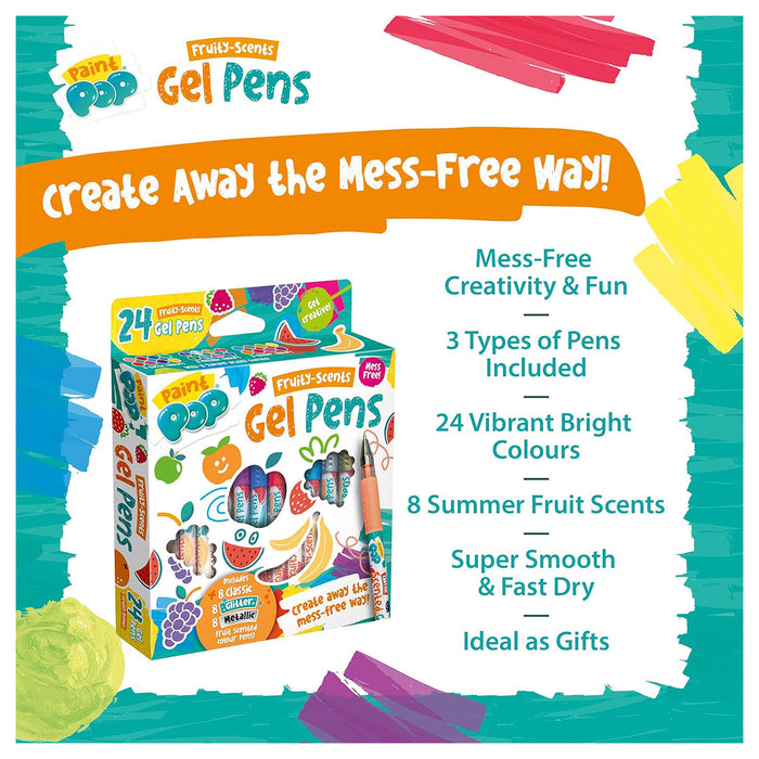 Paint Pop Fruity-Scents Gel Pens (24 Pack)