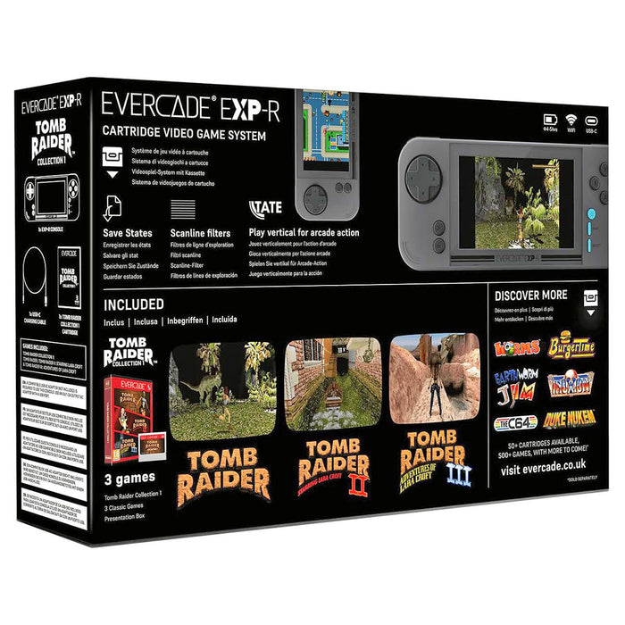 Evercade EXP-R Tomb Raider Collection 1 Console and Games Cartridge