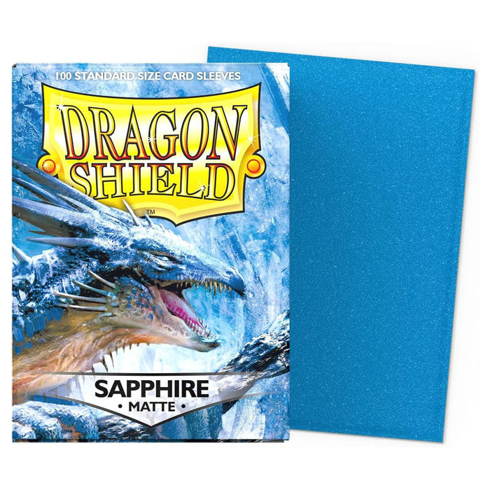 Dragon Shield Sapphire Matte Standard Size Card Sleeves (100 Pack)