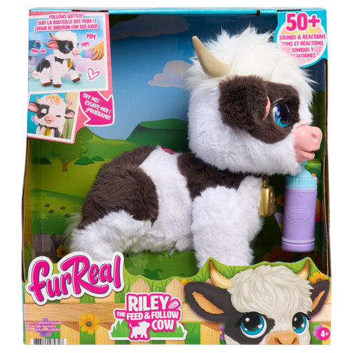 FurReal Riley the Feed & Follow Cow Interactive Plush Pet