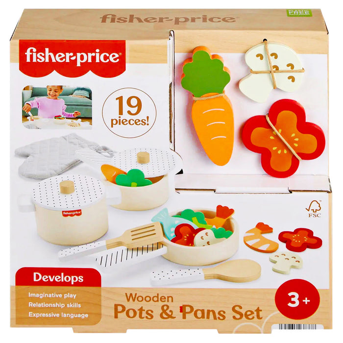 Fisher-Price Wooden Pots & Pans Set