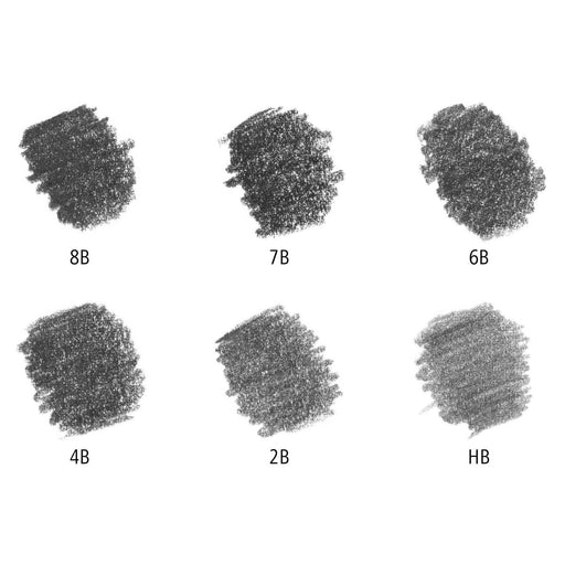 Staedtler Mars Lumograph Drawing Pencils 6 Piece Set Various Grades