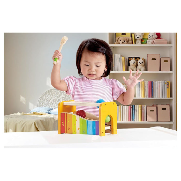 Hape Pound & Tap Bench with Slide Out Xylophone 