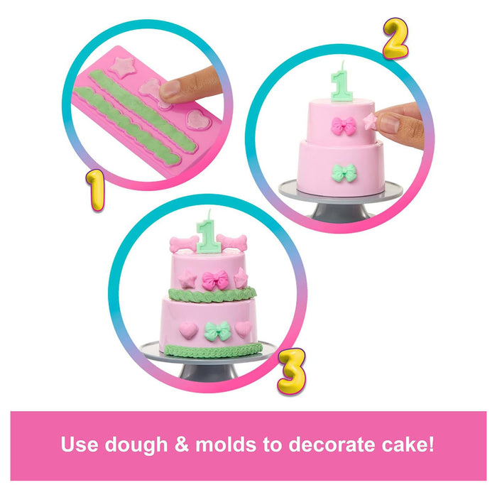 Barbie Party Unboxed Pet Birthday Series Brunette Doll 