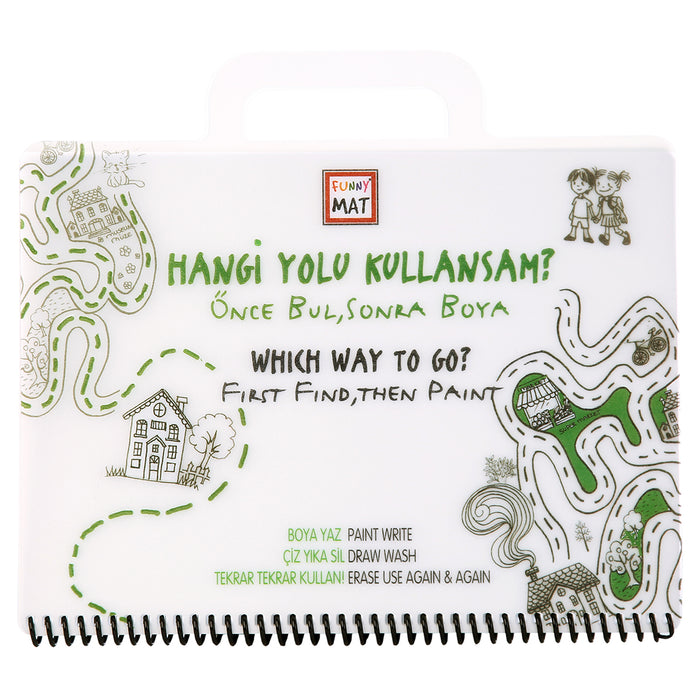 Funny Mat Which Way To Go? Washable Colouring Book