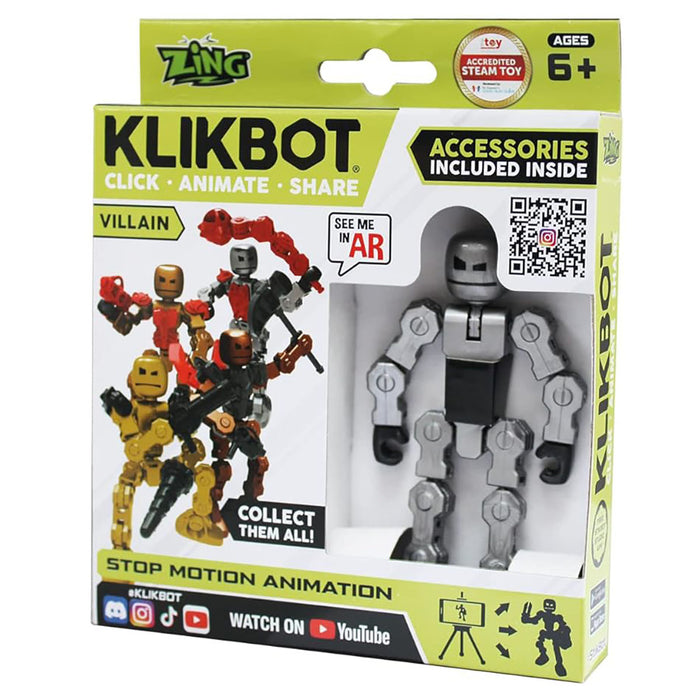 Klikbot Villain Stop Motion Animation Figure (styles vary)