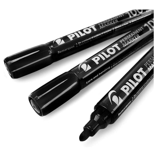 Pilot Permanent Marker 100 Bullet Tip Black Pen (20 Pack) 