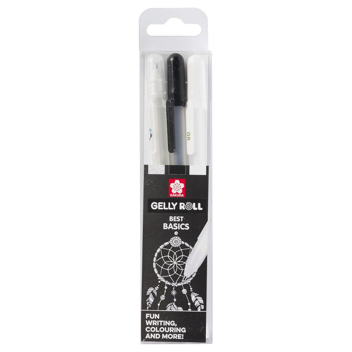 Sakura Gelly Roll mixed set Clear Black White 3 colours