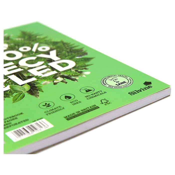 Silvine A5+ 100% Recycled Notebook 120 Pages Ruled