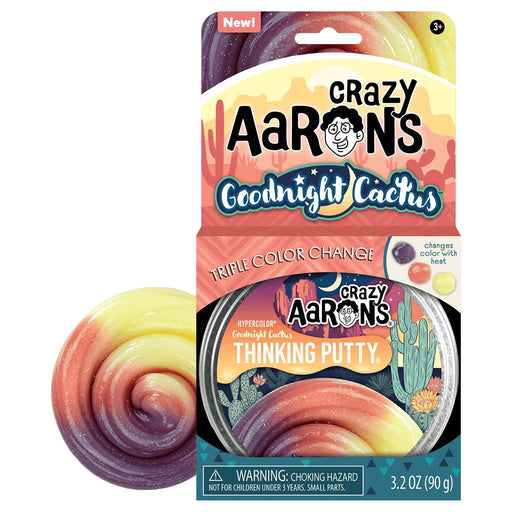 Crazy Aaron’s Goodnight Cactus Hypercolour Thinking Putty 90g