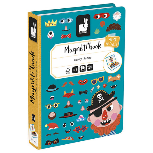 Janod Boy's Crazy Faces Magnéti'Book