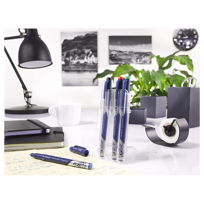 Pilot FriXion Fineliner Erasable Writing Felt-tip Coloured Pens (4 Pack)