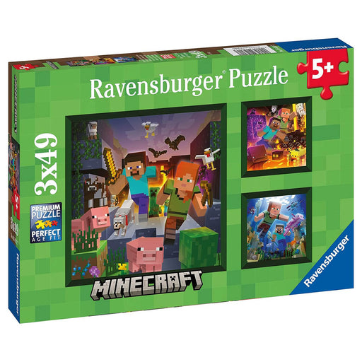 Ravensburger Minecraft 3 x 49 Piece Puzzles