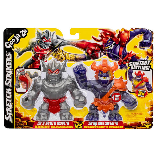Heroes of Goo Jit Zu Stretch Strikers Knight Blazagon Vs Corruptagon Stretch Figures