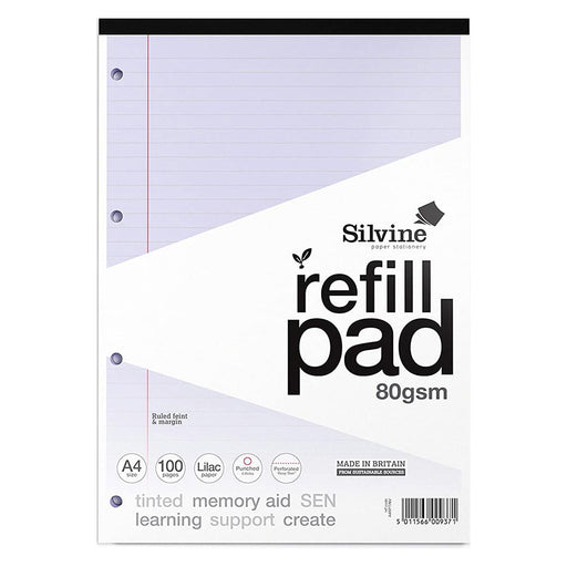 Silvine SEN Lilac A4 Refill Pad 100 Pages