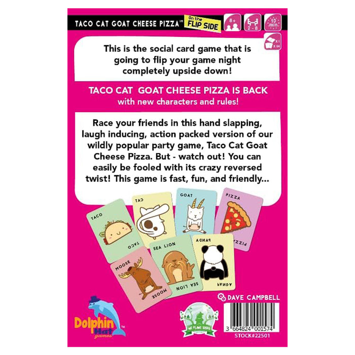 Taco Cat Goat Cheese Pizza: On the Flip Side Card Game