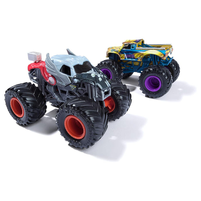 Monster Jam Marvel Thanos Vs Thor 1:64 Tucks (2 Pack)