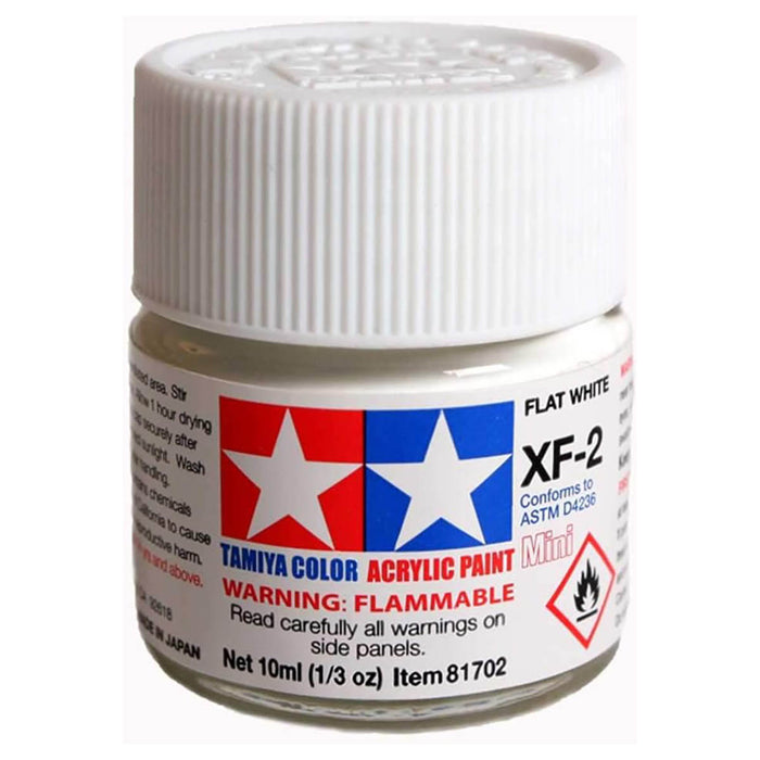 Tamiya Acrylic Paint Mini Flat White XF-2 10ml