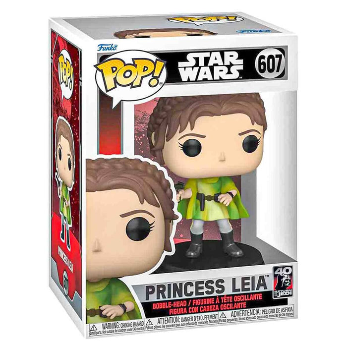 Funko Pop! Star Wars: Return of the Jedi 40th Anniversary: Princess Leia Bobble-Head Figure #607