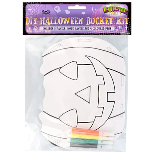 DIY Halloween Bucket Kit with 4 Colouring Pens (styles vary)
