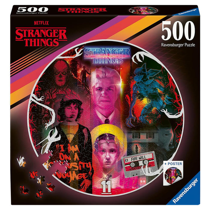 Ravensburger Stranger Things Circular 500 Piece Jigsaw Puzzle