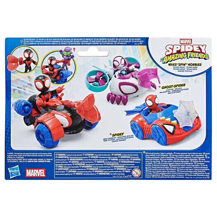 Marvel Spidey and his Amazing Friends Miles 'Spin' Morales Techno-Racer Vehicle 