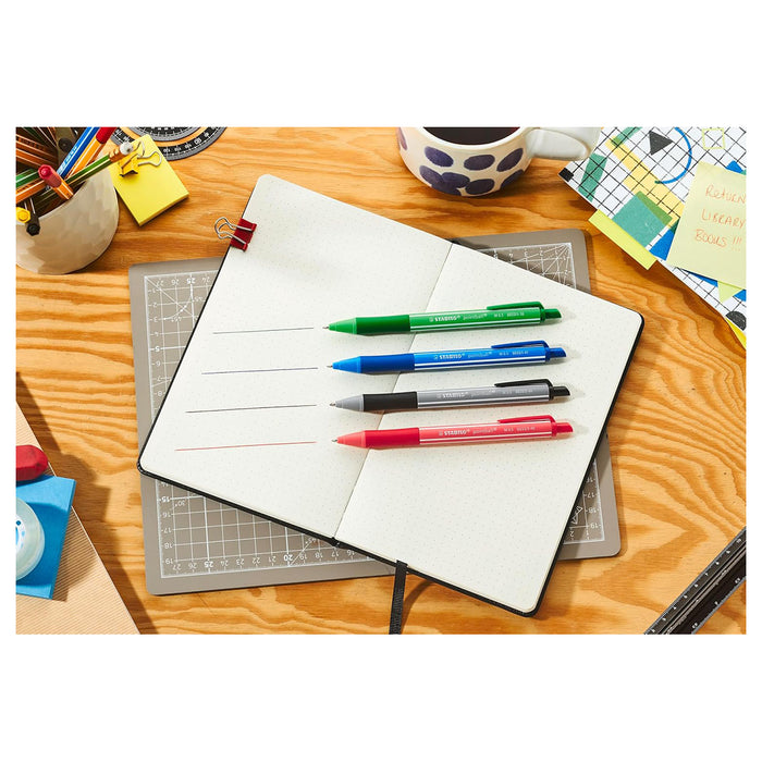 STABILO pointball colorful Dark Grey Ballpoint Pen with Black Ink