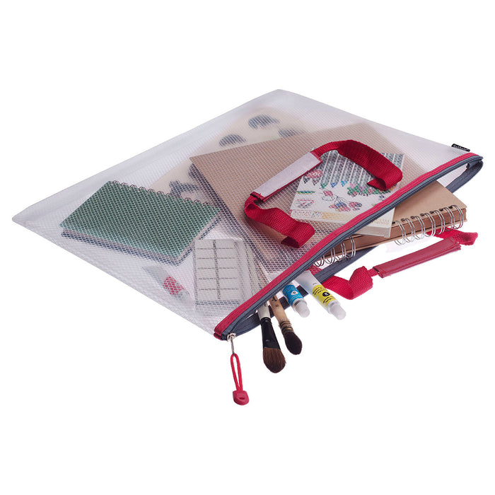 Snopake EVA Mesh Project Zippa Bag A4++ Red