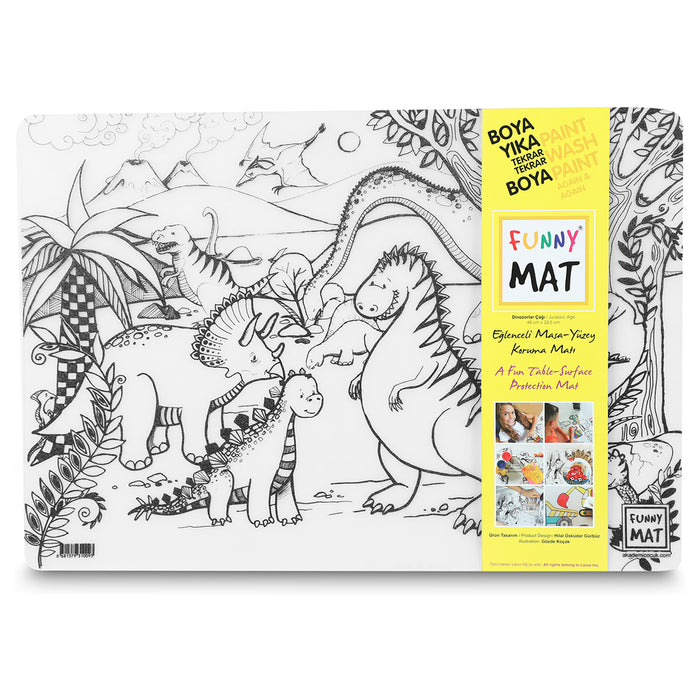 Funny Mat Jurassic Age Colouring Protection Mat