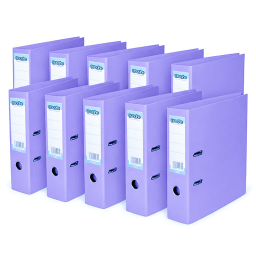 Lever Arch A4 File Lavender 10 Pack 