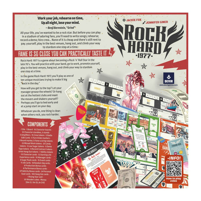 Rock Hard 1977 Board Game