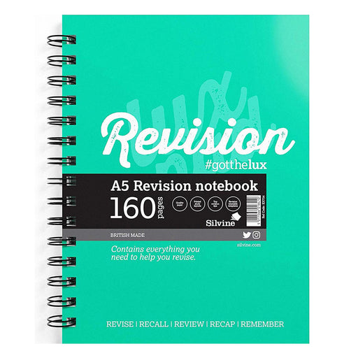 Silvine A5 Revision Notebook 160 Pages