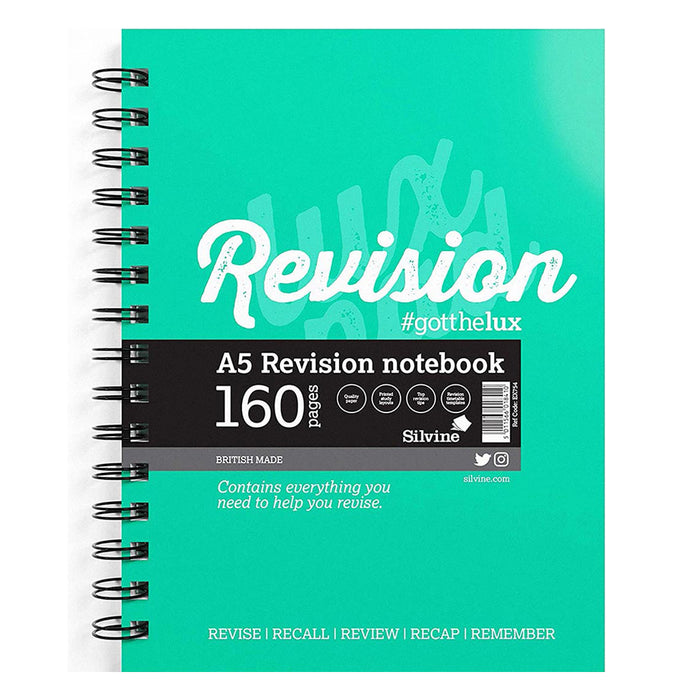Example University Revision Notebook Silvine A5 Revision Notebook 160 Pages — Booghe