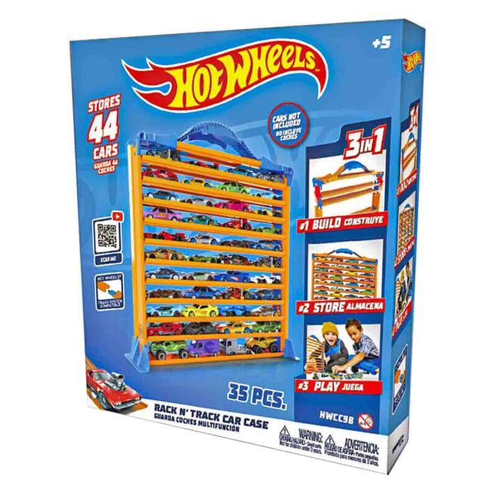 Hot Wheels Rack N' Track Car Case with Track Pieces