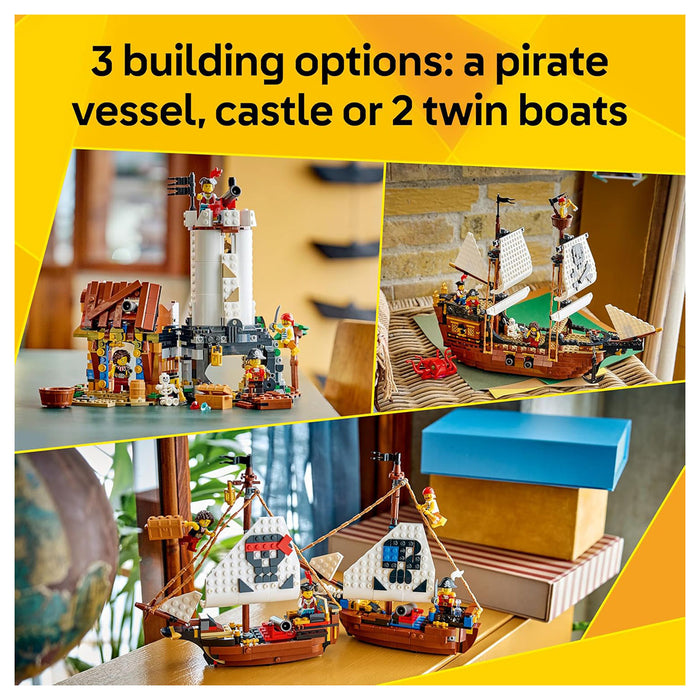 LEGO Creator 3 in 1 Iconic Pirate Ship Building Set