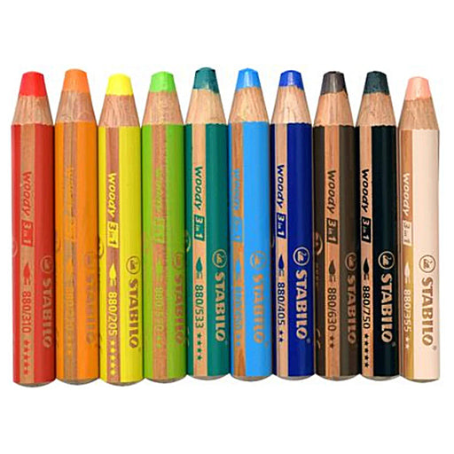 STABILO woody 3 in 1 ARTY Multi-Talented Pencils (10 Pack)