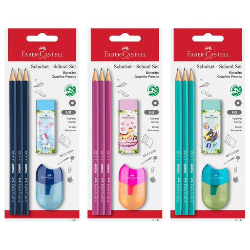 Faber-Castell Graphite HB Pencils 1111 School Set (styles vary)