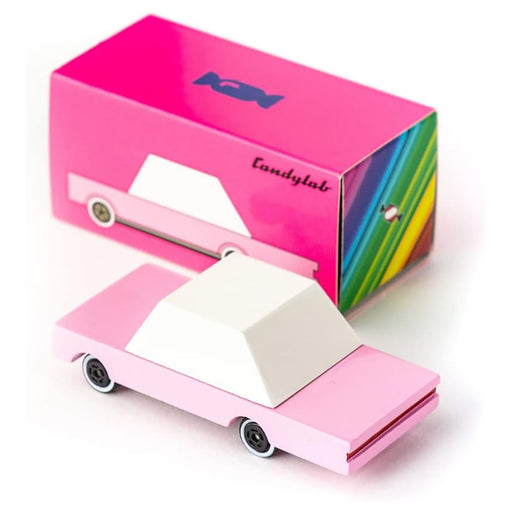 CandyLab Candycar Pink Wooden Vehicle