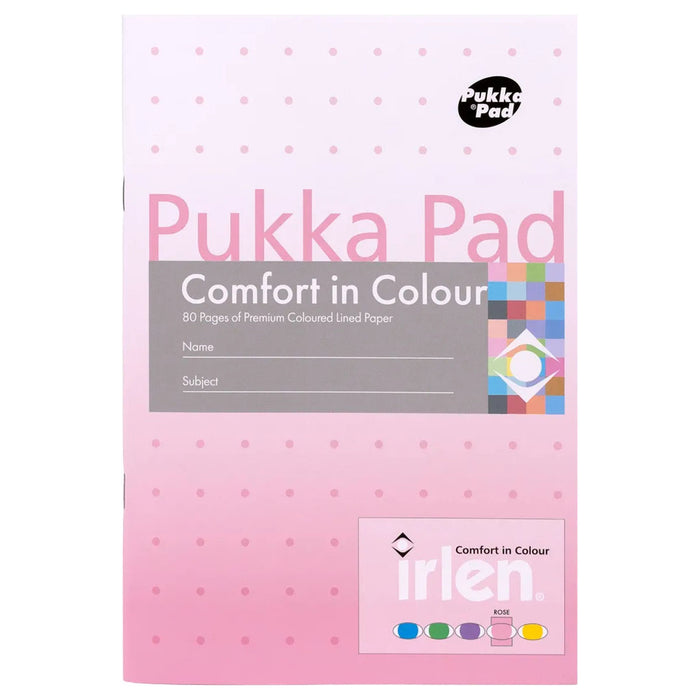 Pukka Pad Irlen Comfort in Colour Rose A5 Notepad (5 Pack)