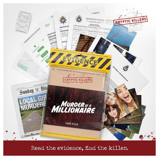 Cryptic Killers: Murder of a Millionaire File Case Game