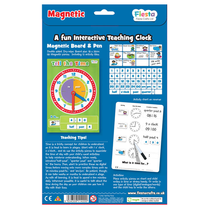 Fiesta Crafts Magnetic Tell the Time Set