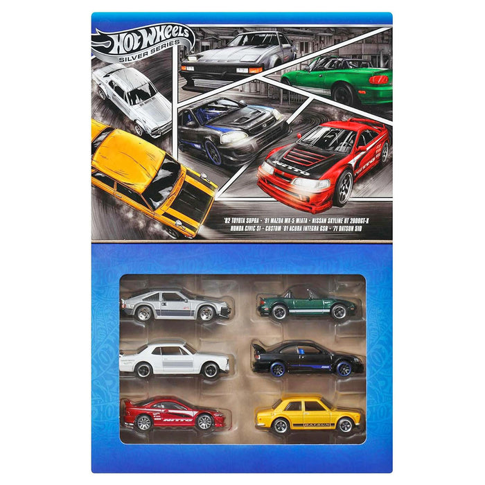 Hot Wheels Silver Series: Streets of Japan Cars (6 Pack)